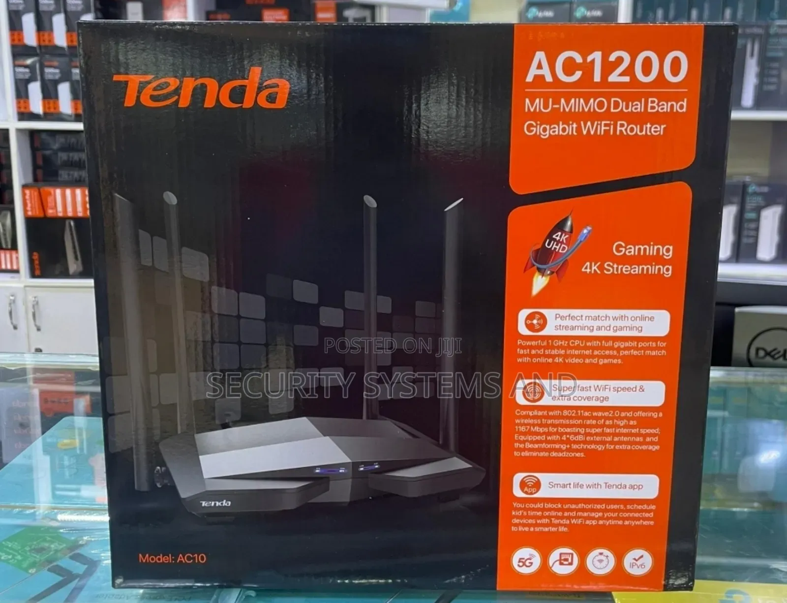 Tenda Router Dual Band Gigabyte Ac1200 Ac10
