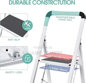 Step Stool 4 Steps, Folding Steps With Handrail, Folding Ladder