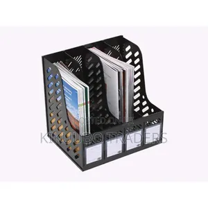 Magazine File Holder 4 Section Book Desktop Organizer