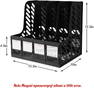Magazine File Holder 4 Section Book Desktop Organizer