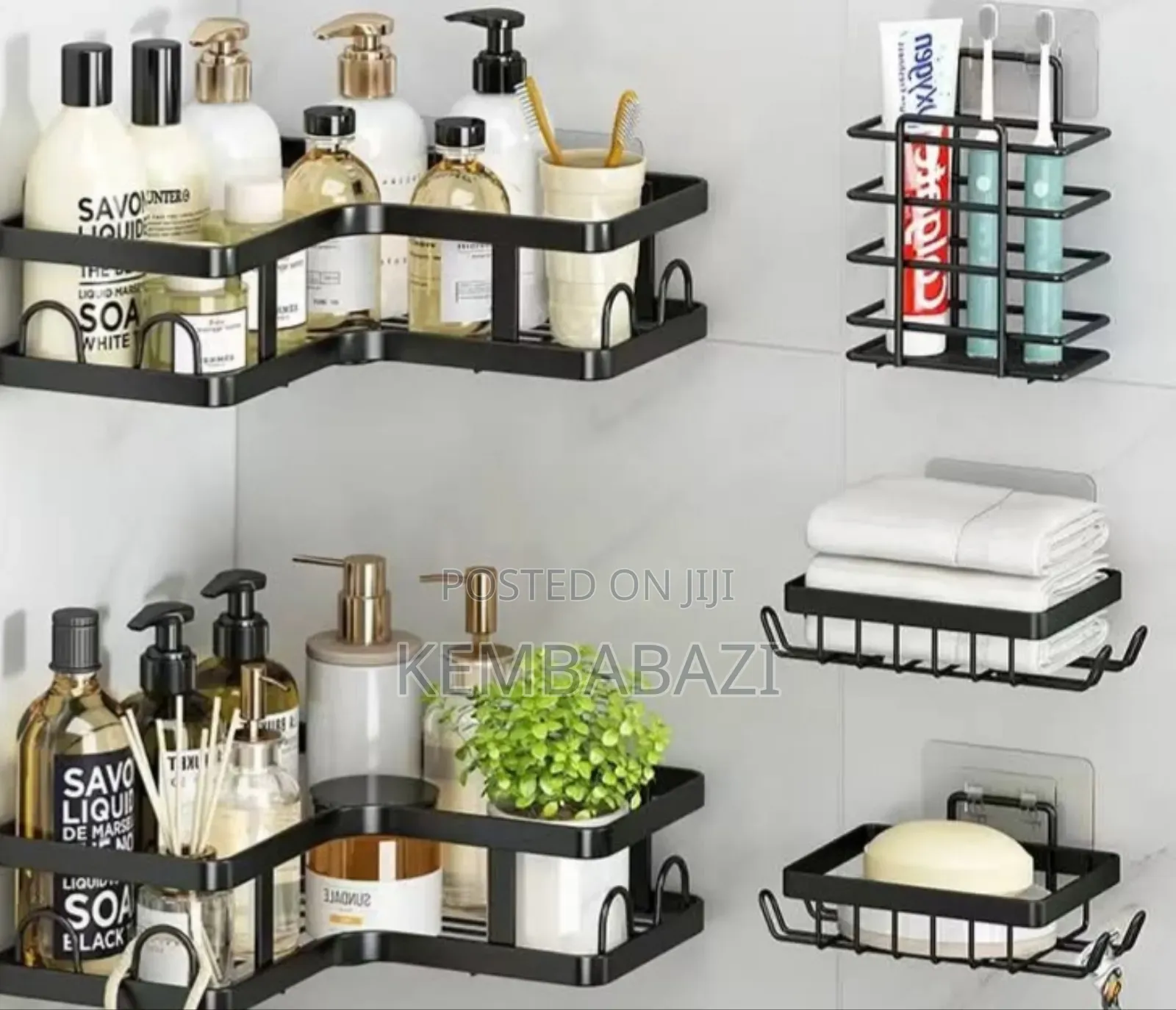 5piece Set Shower Caddy/Bathroom Shelves