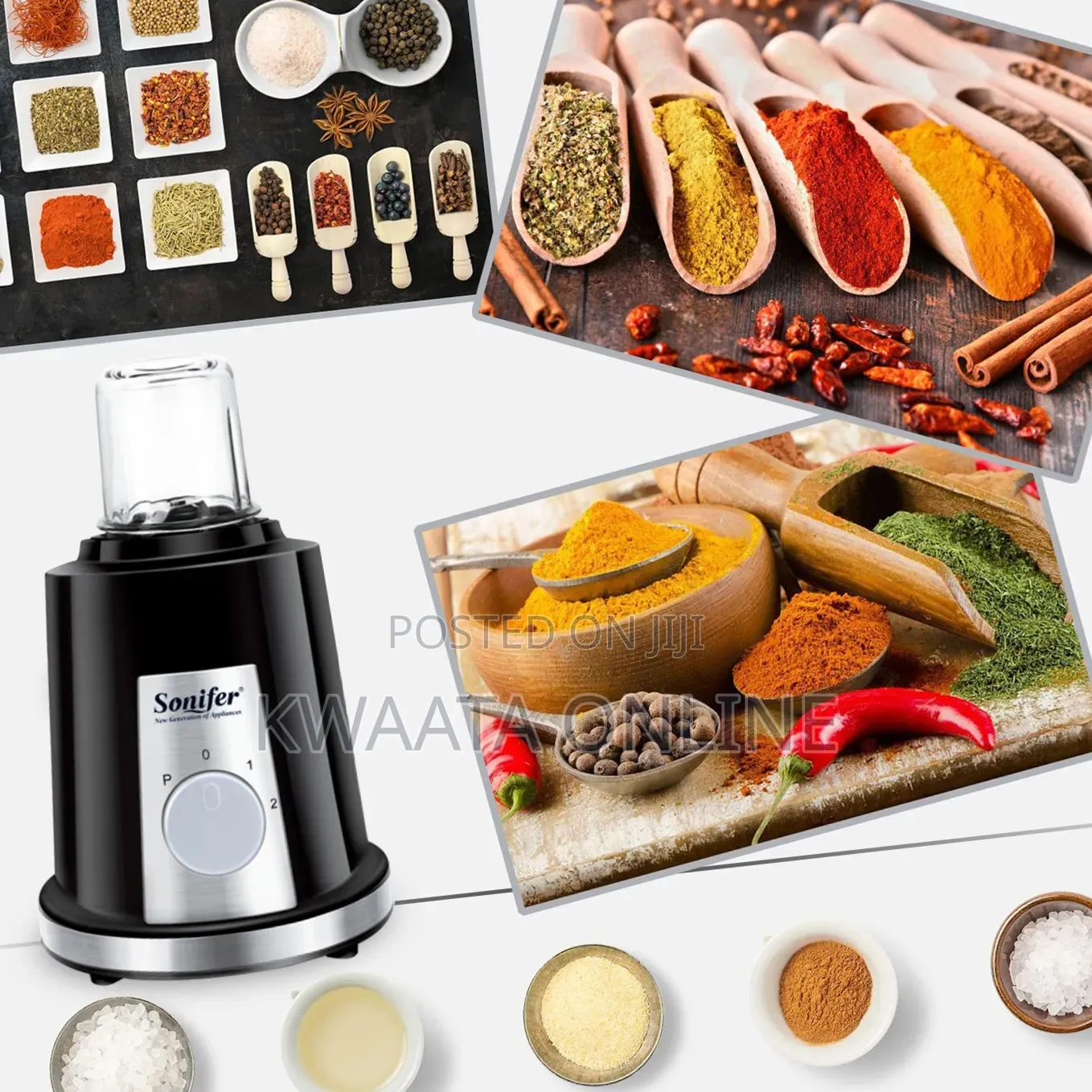 2in1sonifer 400w Food Processor Metallic Jar Blender 1.5l