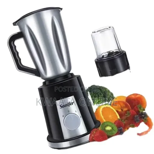 2in1sonifer 400w Food Processor Metallic Jar Blender 1.5l