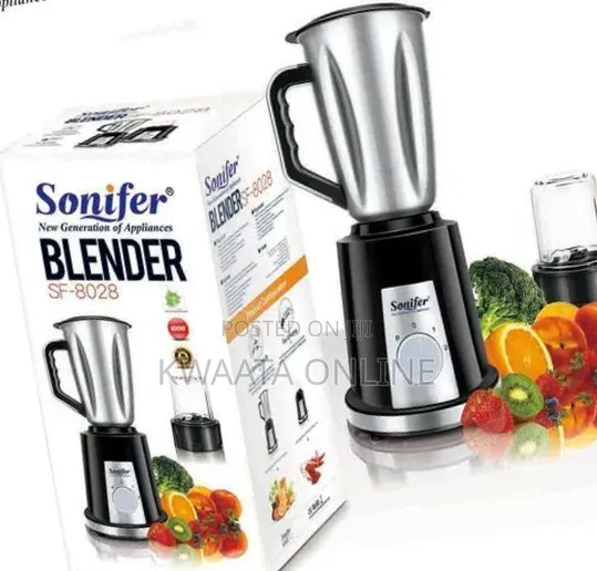 2in1sonifer 400w Food Processor Metallic Jar Blender 1.5l