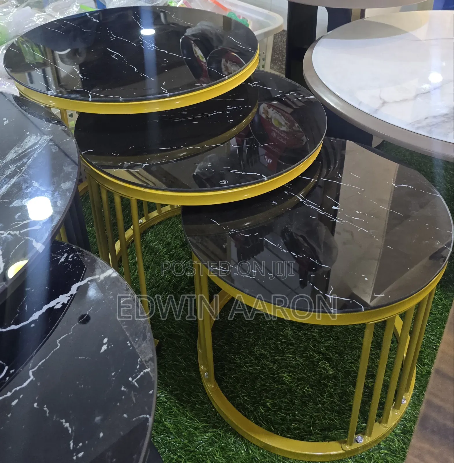 3pc Marble Top Coffee Tables