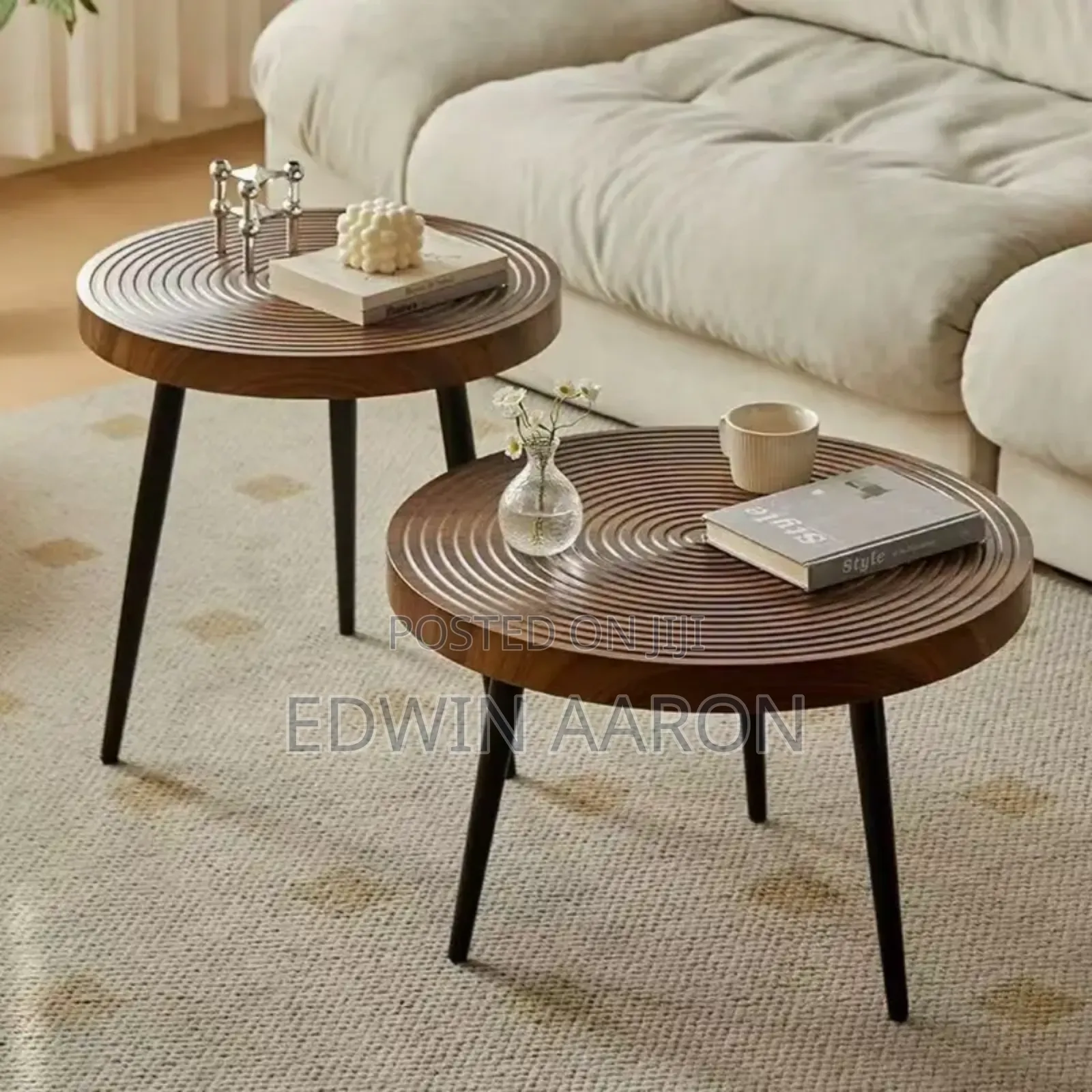 2pcs Walnut Centre Table