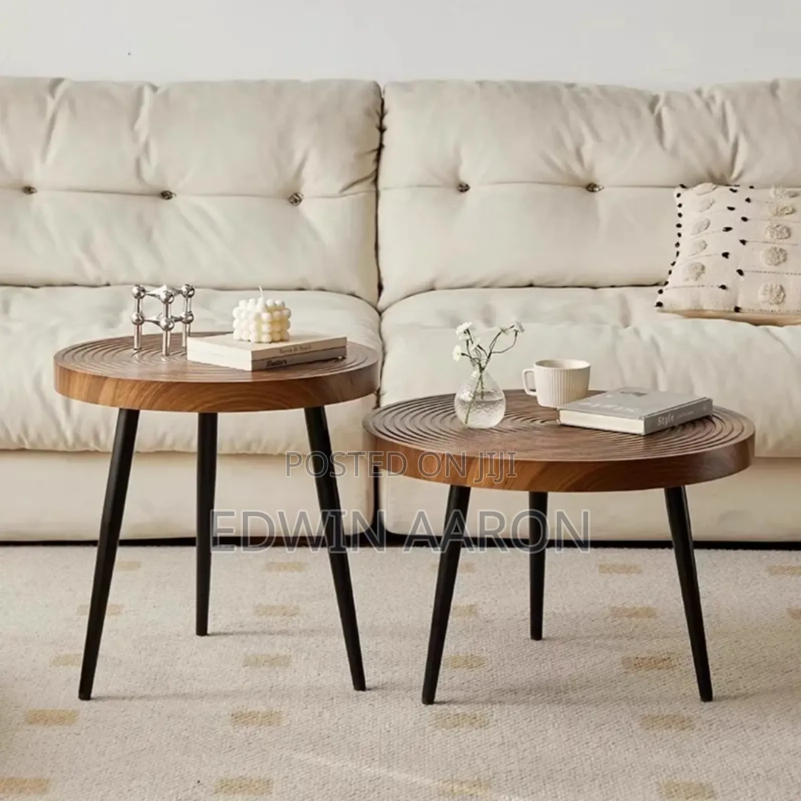 2pcs Walnut Centre Table