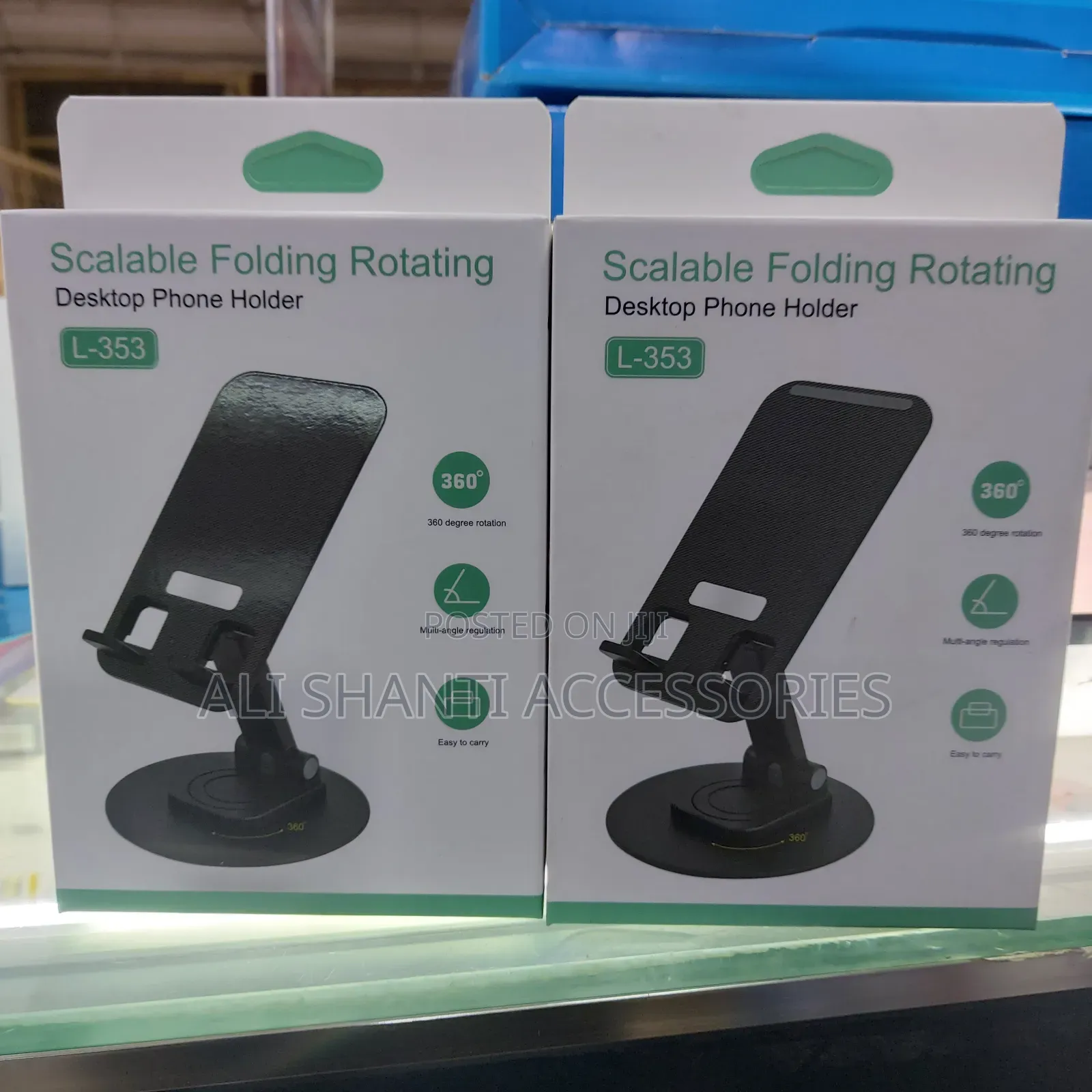 Scalable Folding Rotating Desktop Phone Holder