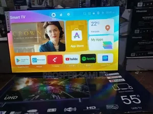55 Black Frameless Uhd Smart Flat Screen With in Built Decoder