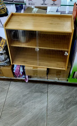 Bamboo Double Layer Countertop Storage Rack.
