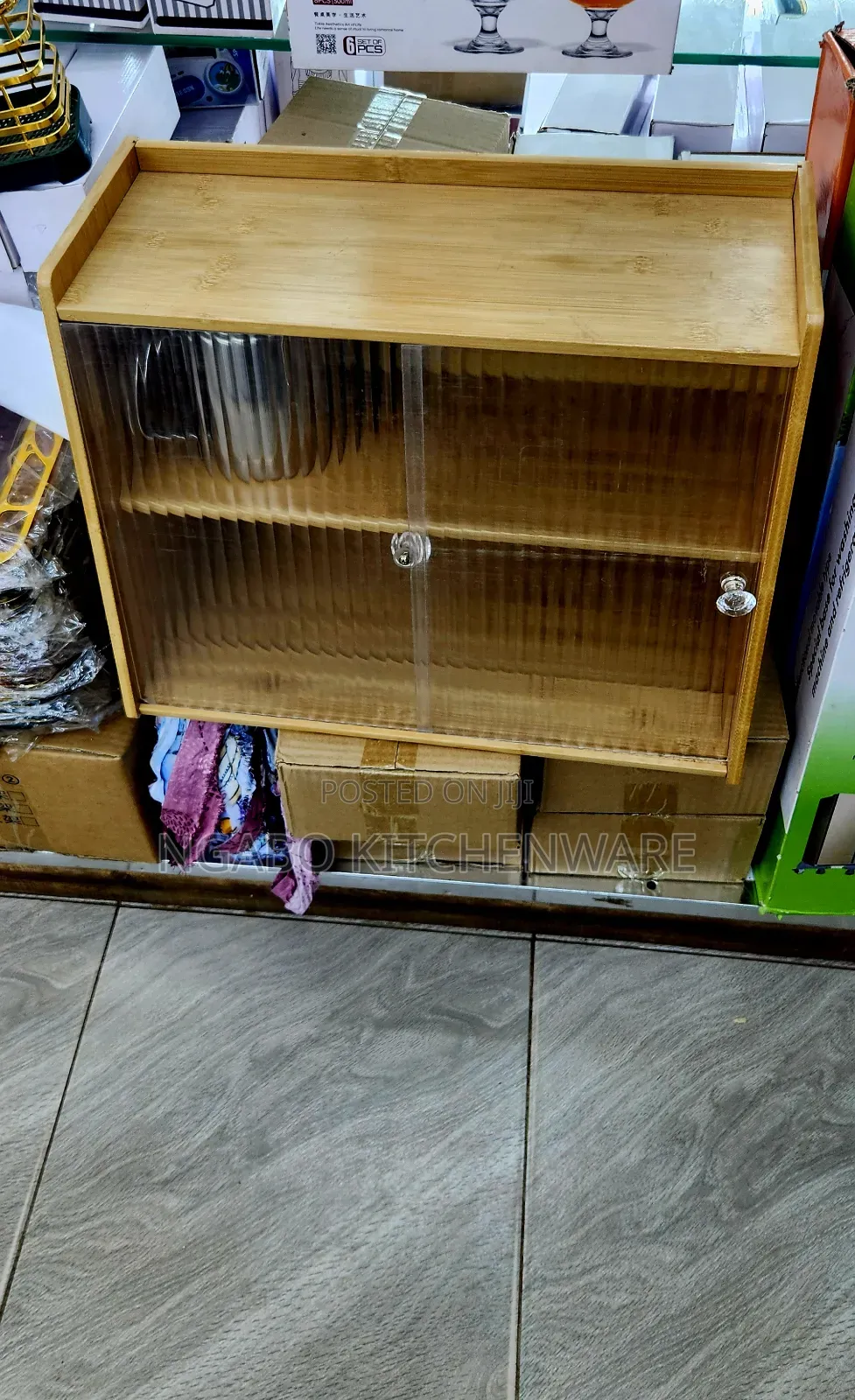 Bamboo Double Layer Countertop Storage Rack.