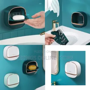 Wall Mounted Soap Bar Dish Hidden Waterproof Box Holder, Smart Drainer