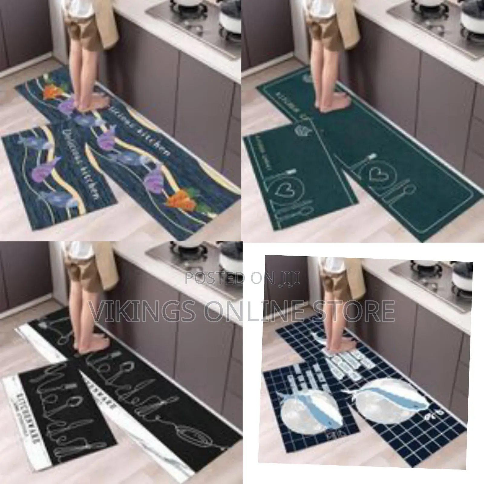 Kitchen Floor Mat Household Carpet Door Mat Home Decor- Multi-Colour