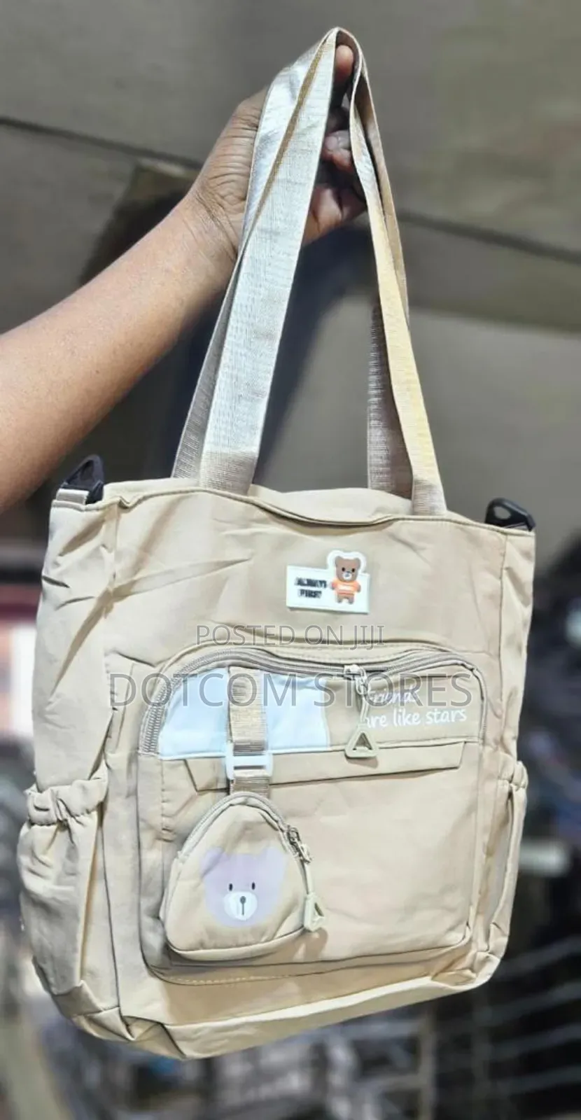 Black Nylon Tote Bag