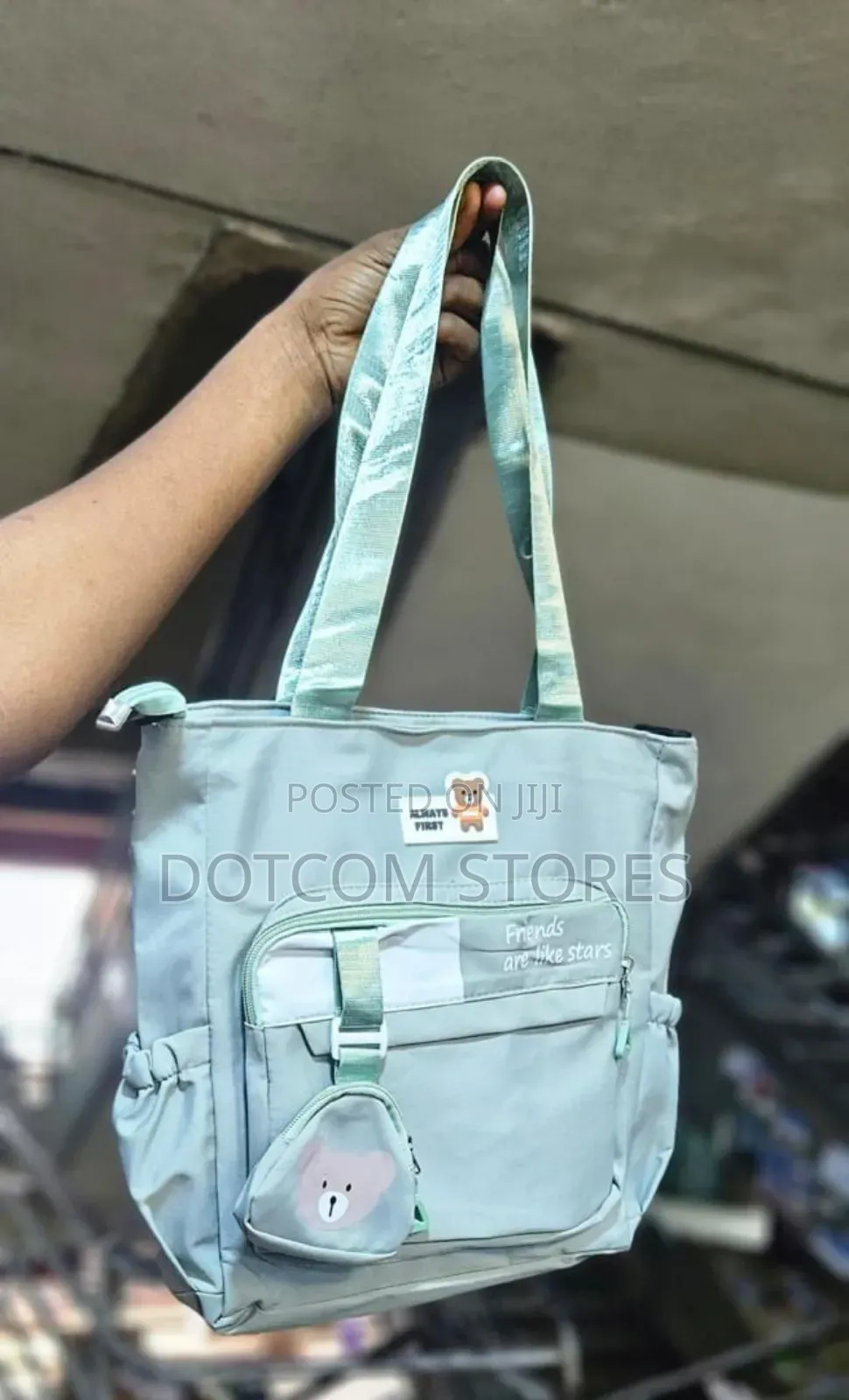 Black Nylon Tote Bag