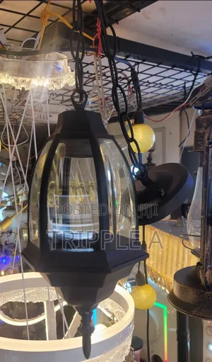 Victorian Black Chain Hanging Lantern