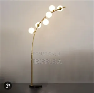 Golden Metal Arched Floor Lamp