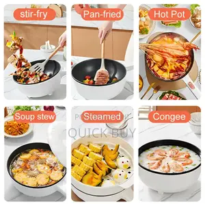 4l Multifunctional Electric Wok 2-in-1 Non-Stick Electric Frying Pan