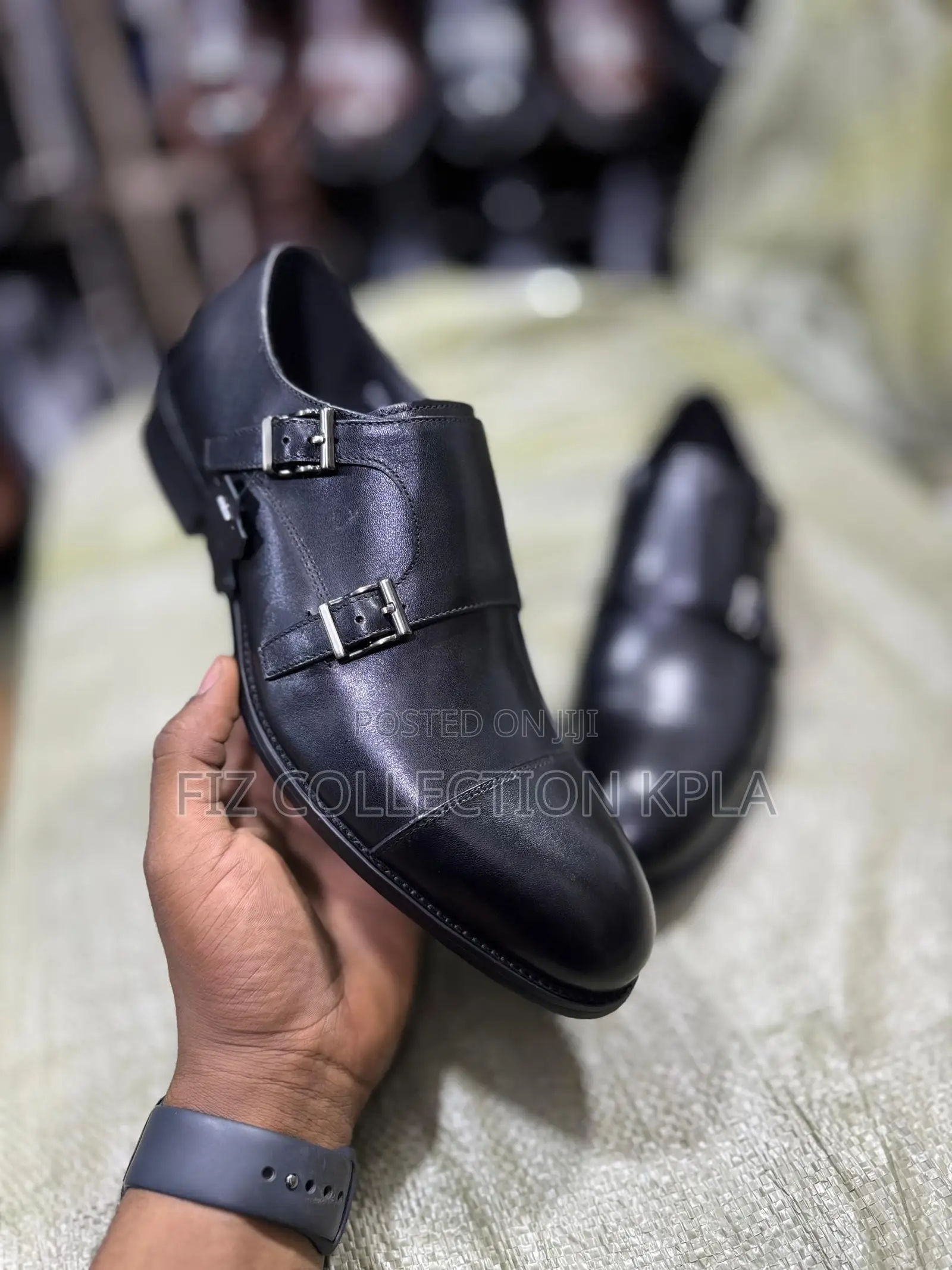 Premium Black Plain Gentle Shoes With Buckle – Soft Leather Fit