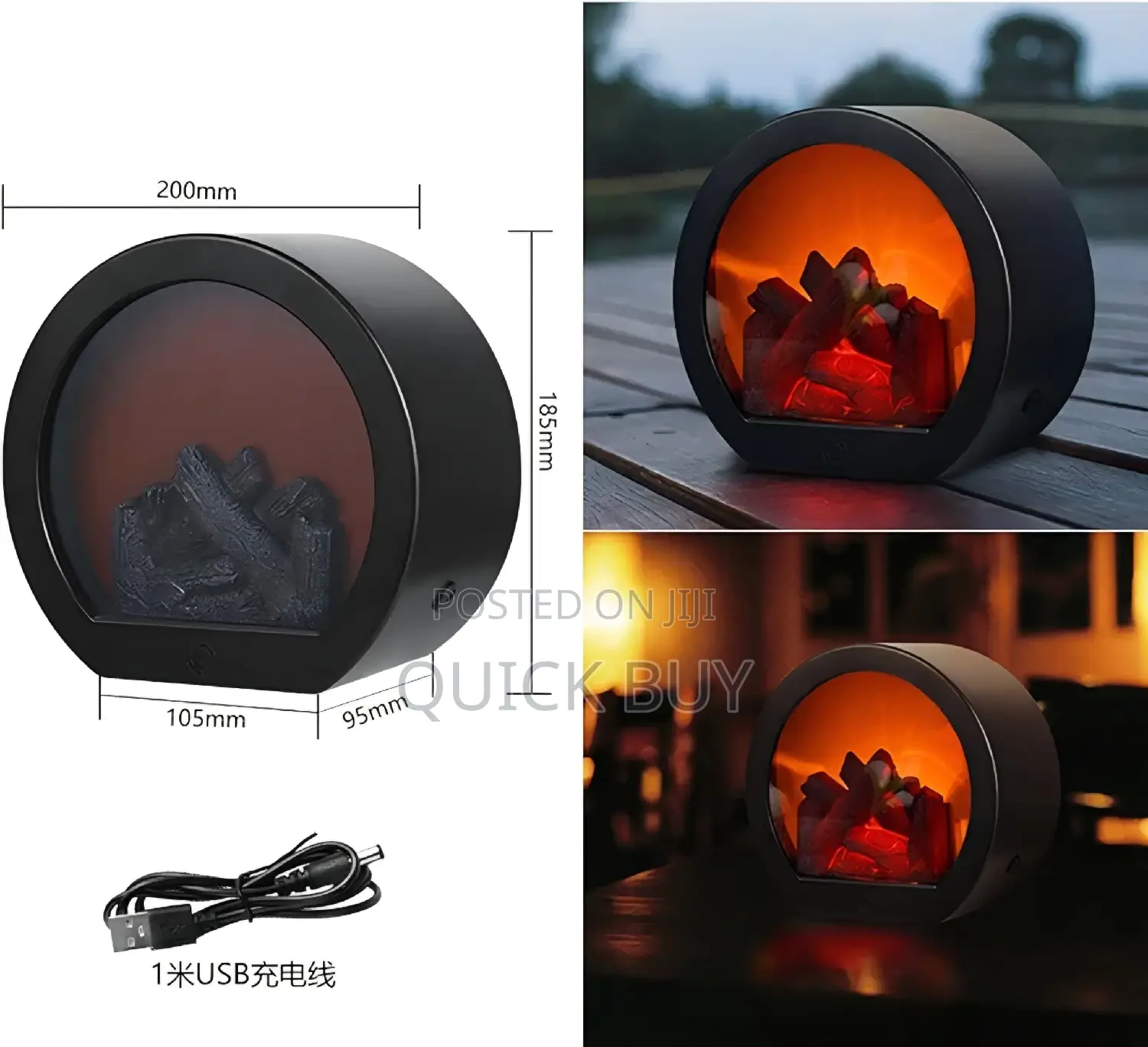 Unique Rechargeable Fireplace Lantern