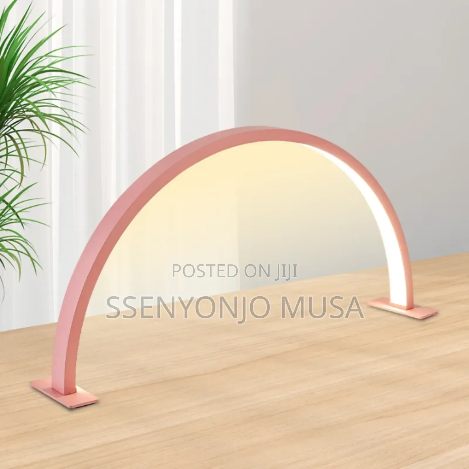 Half Moon Led Nail Desk Lamp – Adjustable Brightness, 3 Color Modes.