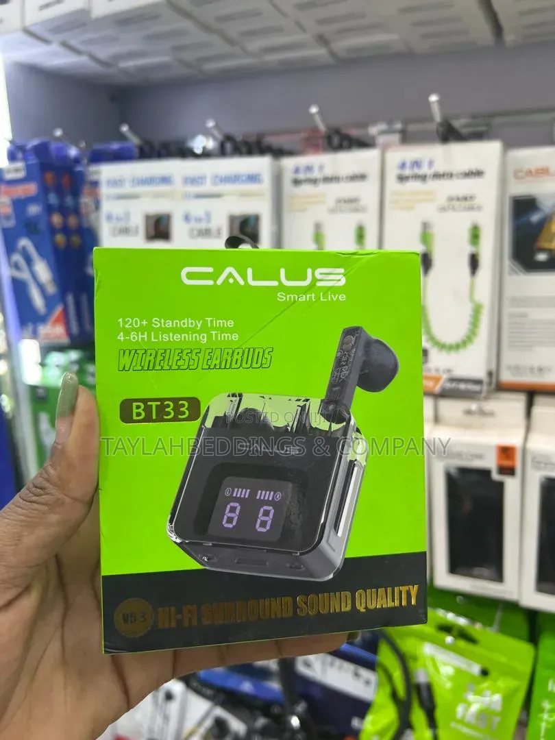 Transparent Digital Display Earbuds Noise Cancellation Live Broadcast