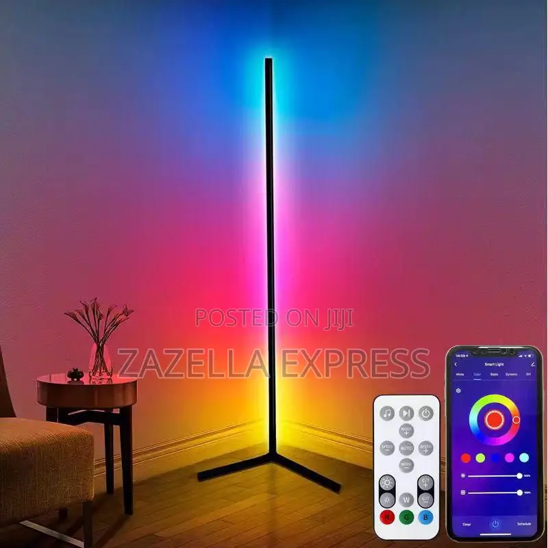 Smart Led RGB Corner Floor Lamp With RGB Remote