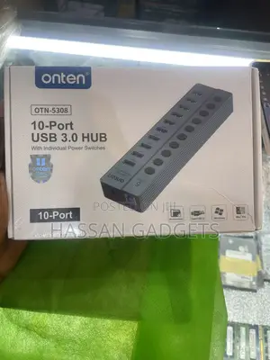 10 Port 60w Powered Usb Hub, Usb 3.0 Port Hub With Individual Power