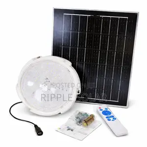 300w Solar Ceiling Light With Panel and Remote Indoor Solar Lighting