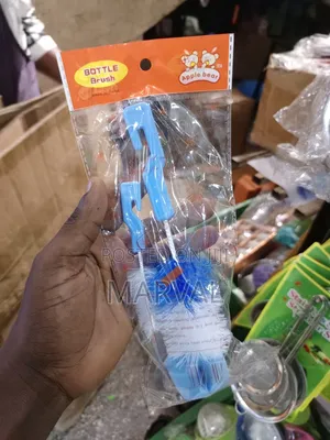 Apple Bear Baby Bottle and Nipple Cleaning Brush Set.
