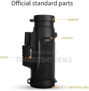 Black Waterproof Monocular 10x32 Telescope