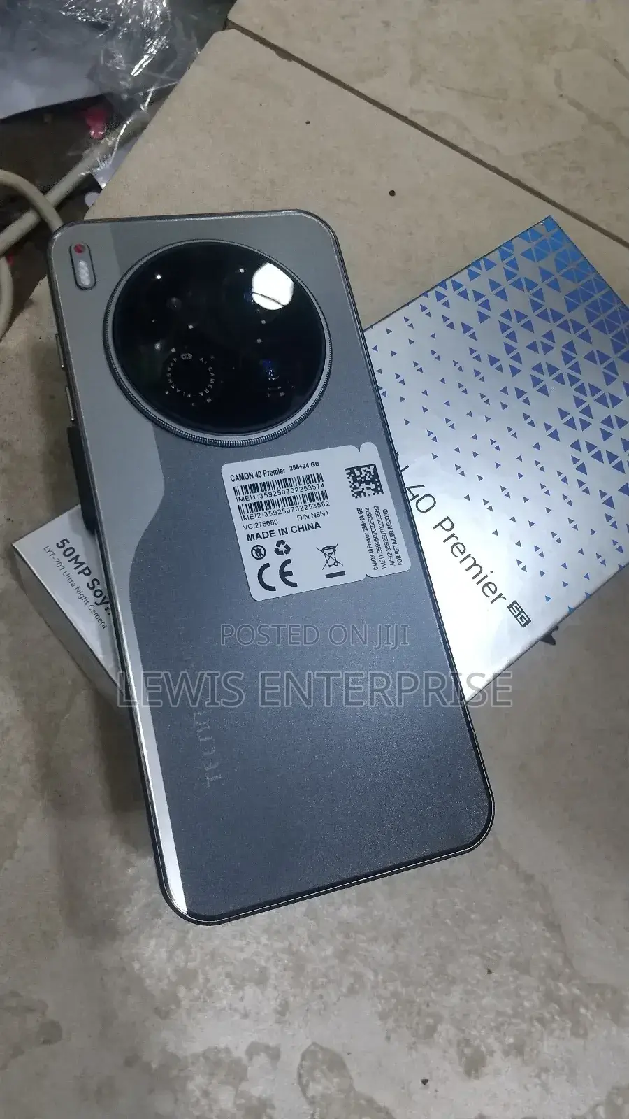 New Tecno Camon 40 Premier 256 GB Black