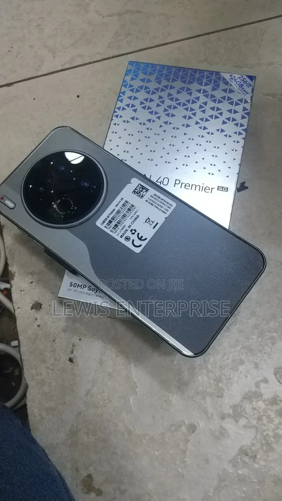 New Tecno Camon 40 Premier 256 GB Black