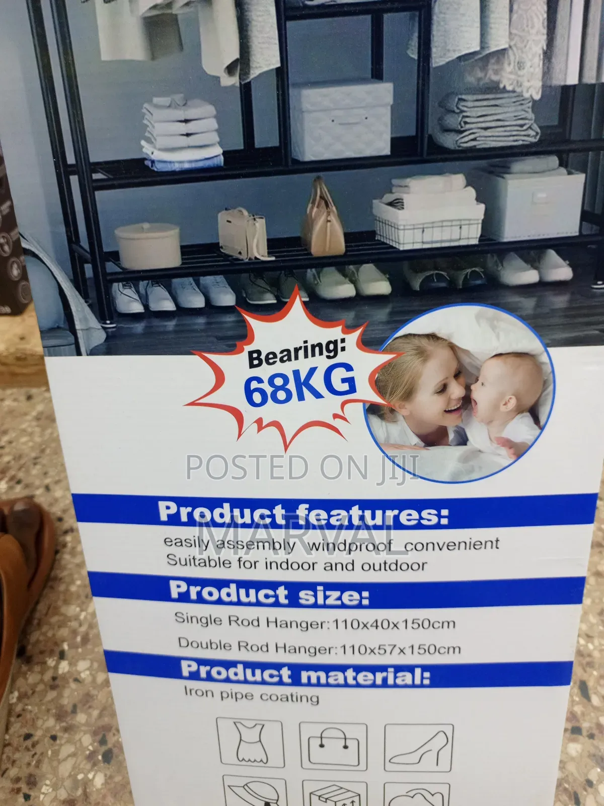 Multifunctional Drying and Storage Cloth Rack - Bearing 68kg