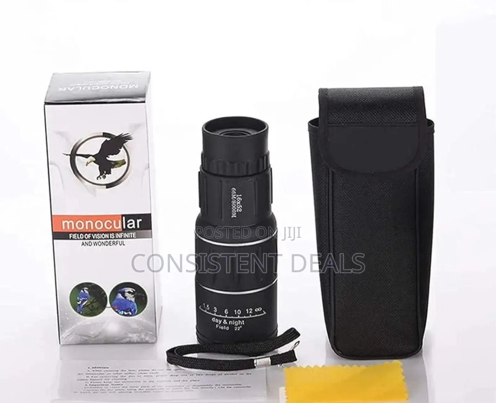 16x52 Monocular Telescope High Power Compact Portable Waterproof