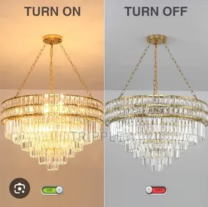 Gold Finish Light Fixture Chandelier