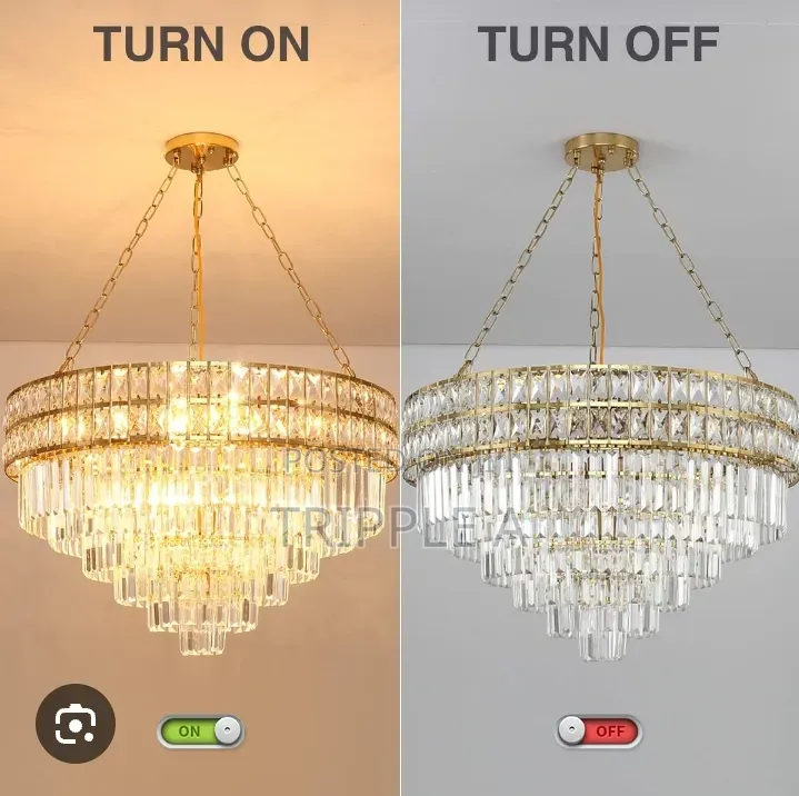 Gold Finish Light Fixture Chandelier