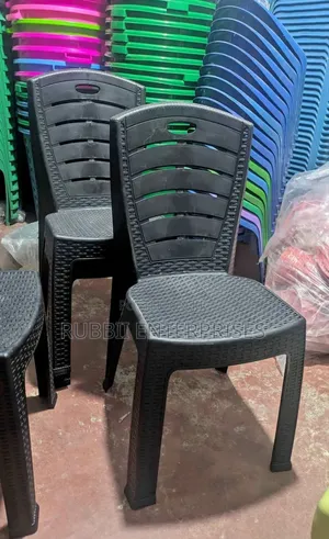 Plastic Stackable Dining Chair ~ Black