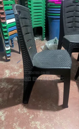 Plastic Stackable Dining Chair ~ Black