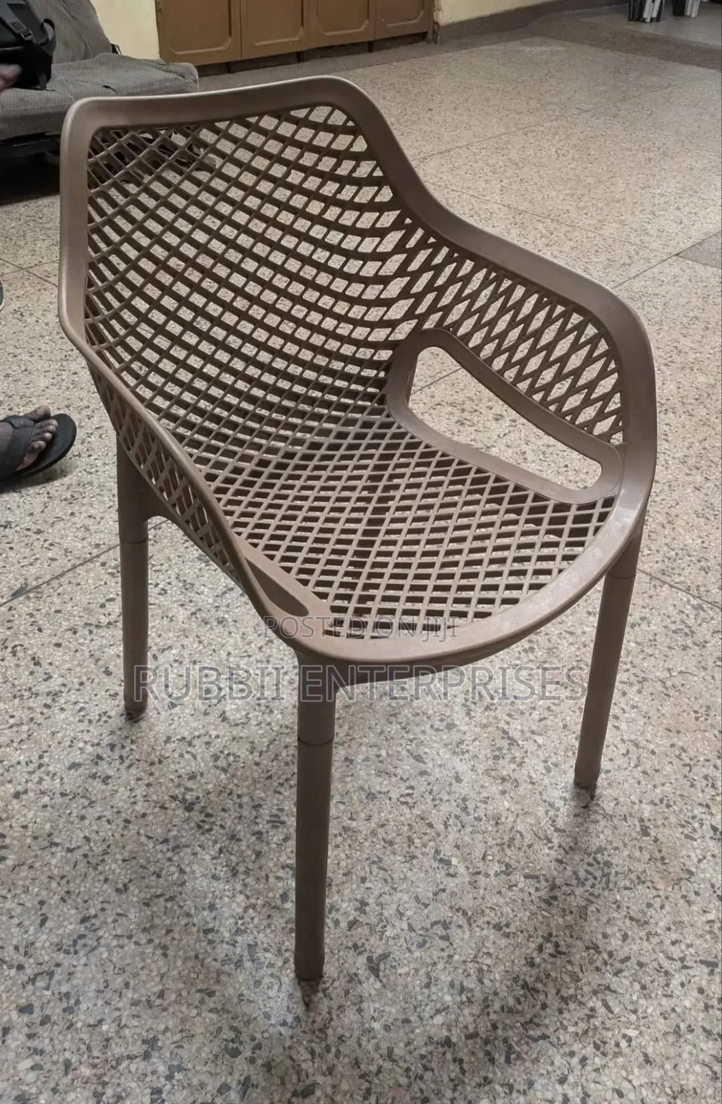 Taupe Plastic Armchair