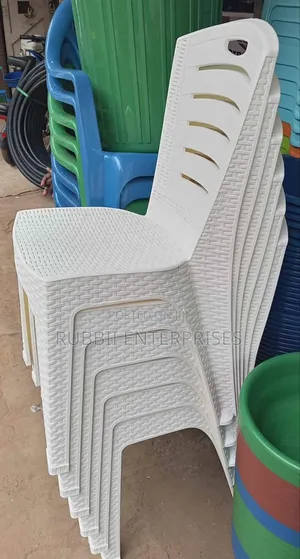 Plastic Stackable Dining Chair ~ White