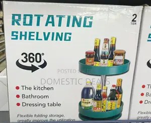 Rotatable Two-Layer Kitchen Spice Rack, a Multi-Functional Rack