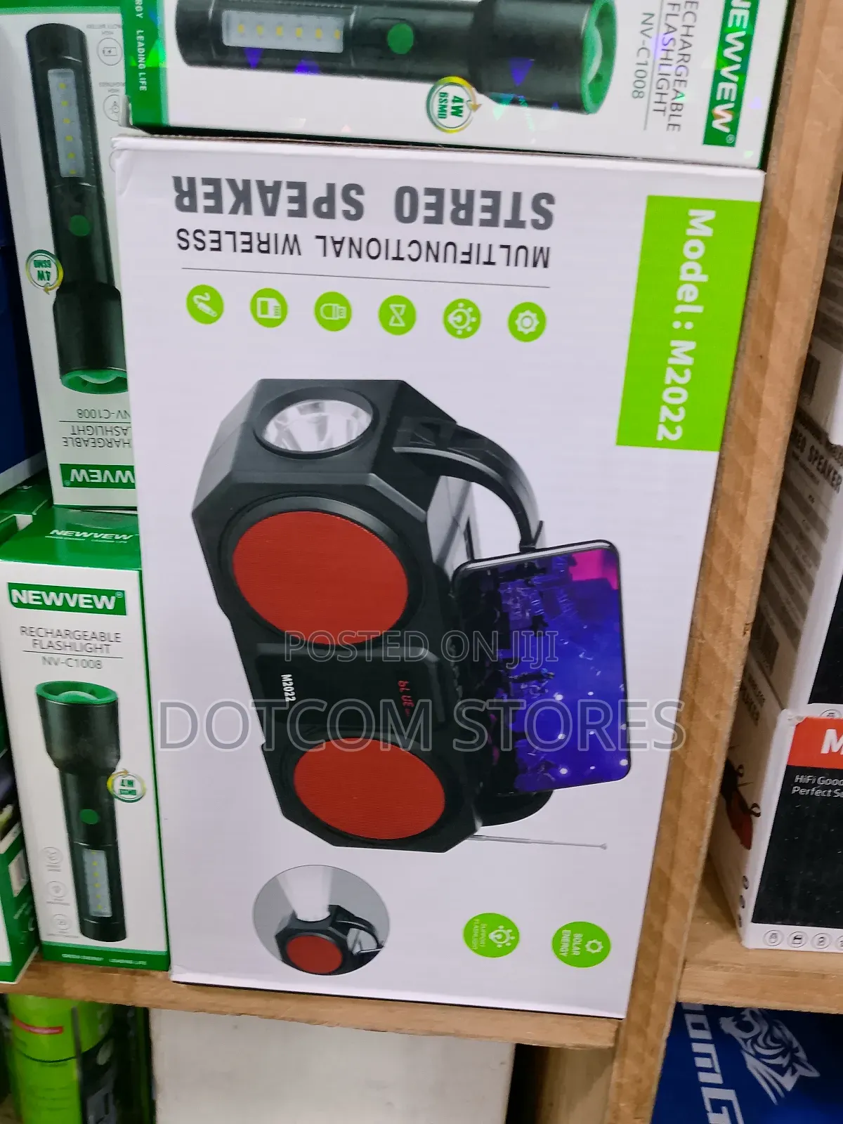 Multifunctional Wireless Stereo Speaker With a Built-in Flashlight.
