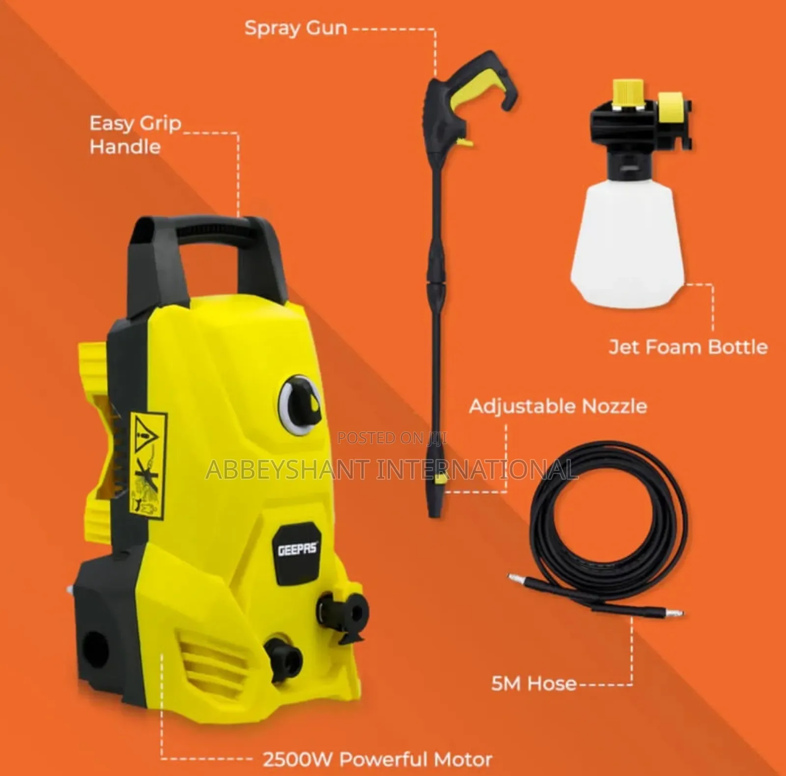 Geepas Portable High Pressure Car Washer.