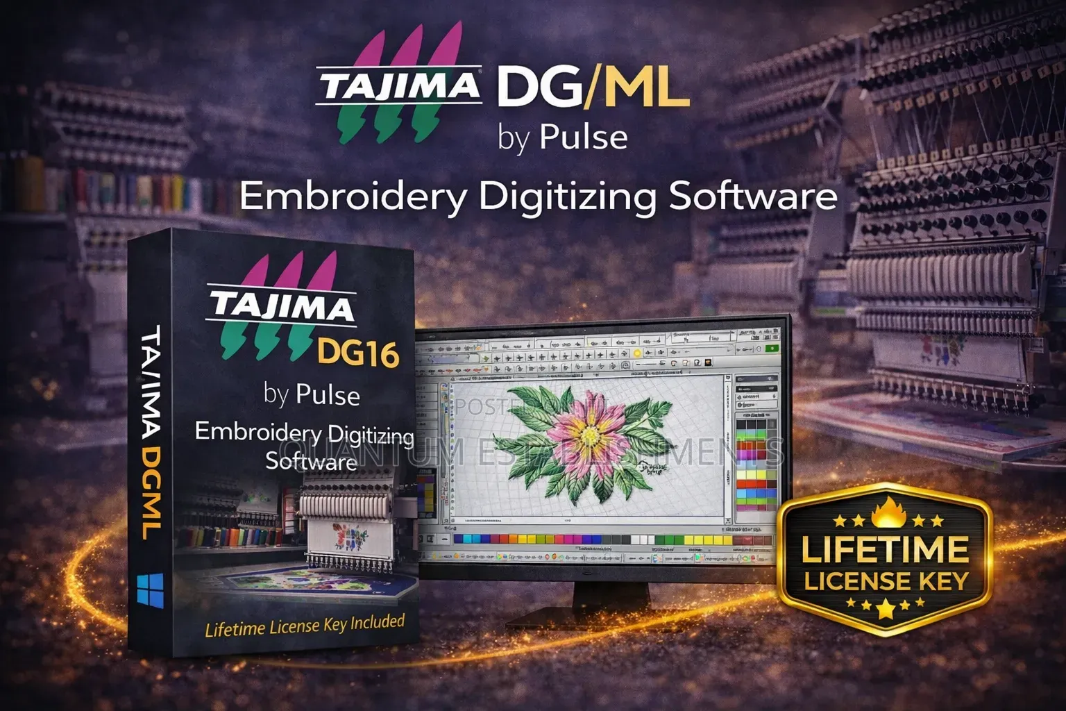 Tajima Dg/Ml by Pulse 16 - 15 | Embroidery Digitizing Software