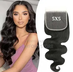Human Hair-Closure-4*4 Wig Black