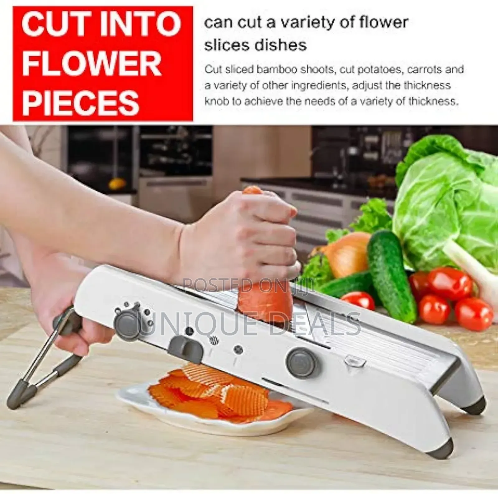 Mandoline Vegetable Slicer, Professional Adjustable Kitchen Slicer