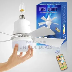Dimmable Socket Fan Light With Remote - Small Ceiling Fan