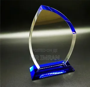 Blue Glass Accent and Base Trophy