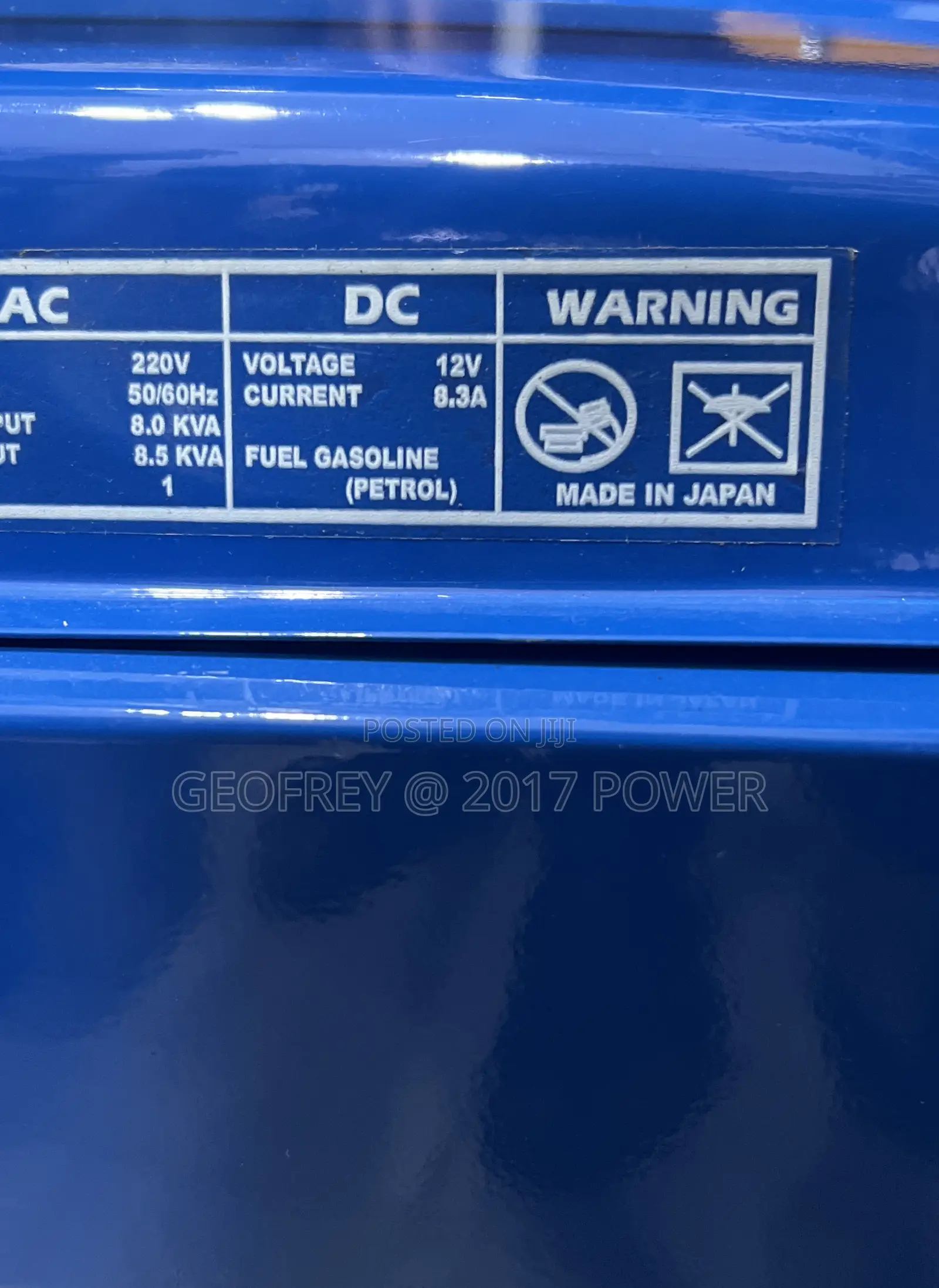 Yamaha Gasoline Generator 8500d-A